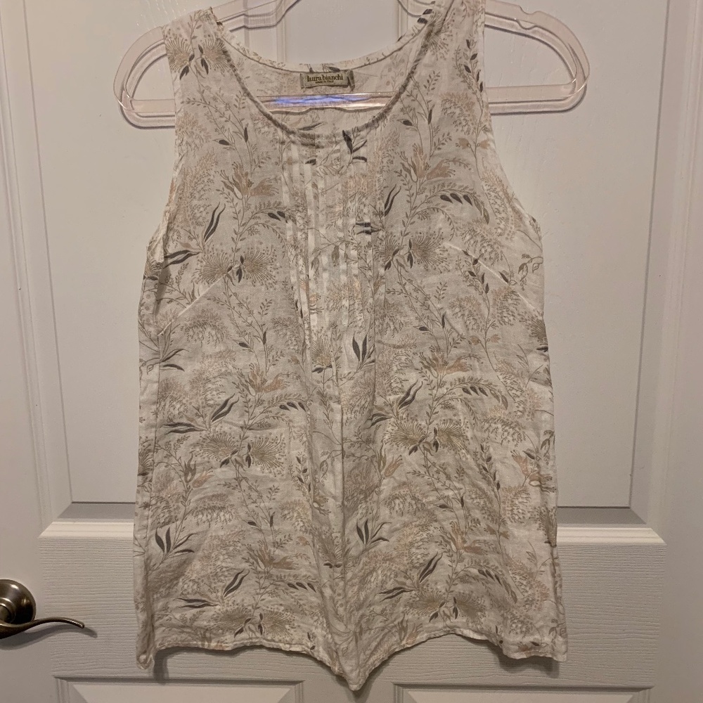 Linen dressy tank